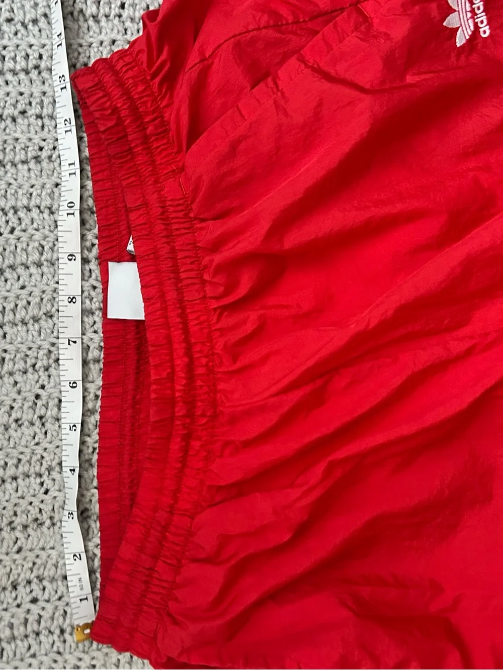 Adidas Originals large trefoil Red Track Pants with White detail size large